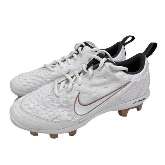 Nike Shoes - NEW Nike Lunarlon Hyperdiamond Softball Cleats Size 9.5 white / Rose Gold